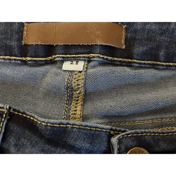 Leith Women’s Size 28 High Rise Skinny Ankle Medium Wash Denim Raw Hem Jeans - Picture 3 of 6